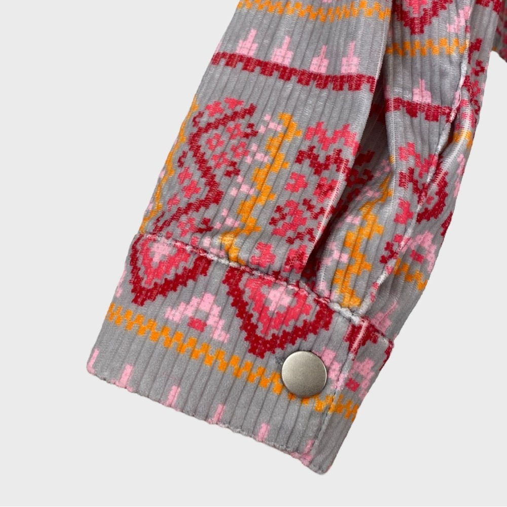 Savannah Jane Pink Orange Grey Southwest Print Rhinestone Trim Jacket NWT XL - Picture 7 of 10